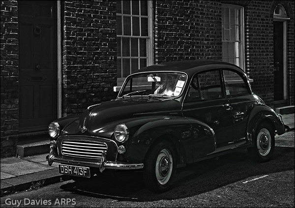 Morris Minor at Night